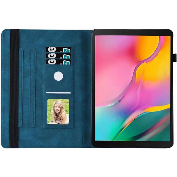 Case for Lenovo Tab M9, Wallet Pen Slot, butterflies, brown