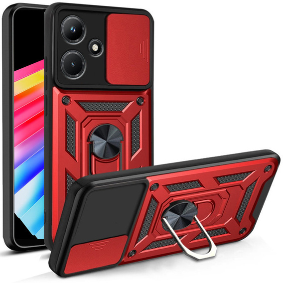 Case for Infinix Hot 30i, CamShield Slide, red
