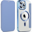 Flip case for iPhone 14 Pro Max, RFID Wallet MagSafe CamShield, blue
