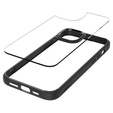 Spigen case for iPhone 15, Ultra Hybrid, black + 9H Tempered Glass