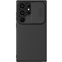 NILLKIN Case for Samsung Galaxy S24 Ultra, Silicone CamShield Case for MagSafe, black