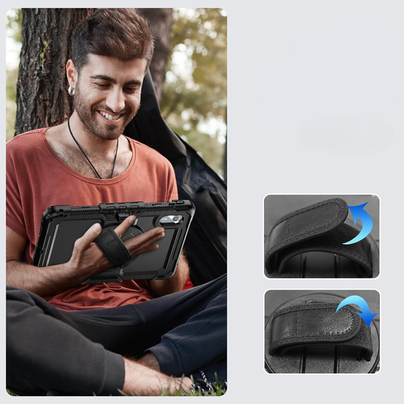 Armored Case for Lenovo Tab M11, protective 360 with stylus slot, black