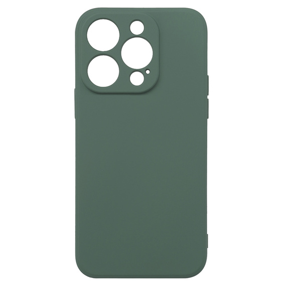 Case for iPhone 15 Pro Max, Silicone Lite, dark green