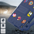 Children's case for Lenovo Tab M10 10.1 Gen 3 TB-328FU/TB-328XU, Cute Patterns, with stand, dark blue