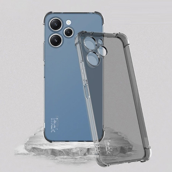 IMAK case for Xiaomi Redmi 12 4G, Dropproof, transparent / black