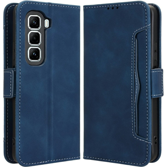 Flip case for Infinix Hot 50 Pro+ 4G, Card Slot, dark blue