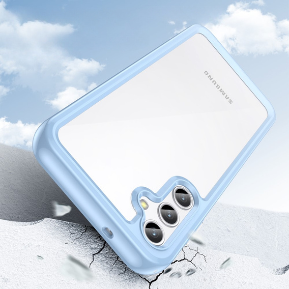 Case for Samsung Galaxy A14 4G/5G, Fusion Hybrid, transparent / blue