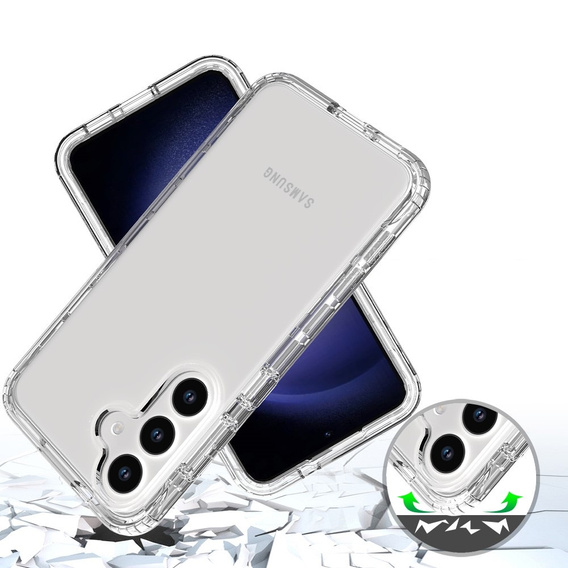 Case for Samsung Galaxy S24, Shockproof, with film, transparent