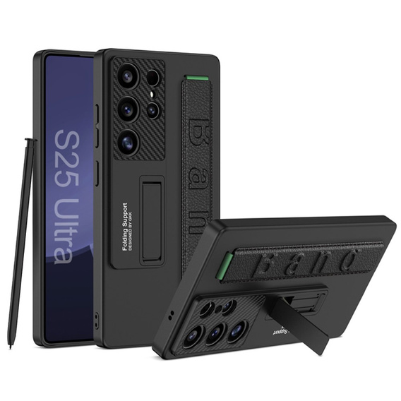 Case for Samsung Galaxy S25 Ultra, GKK Leather, black