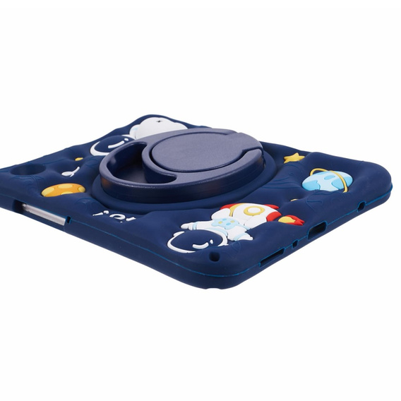 Children's Silicone Case for Samsung Galaxy Tab A9 T220 X110 / X117, Armored, Astronaut, Navy Blue