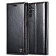 CASEME flip case for Samsung Galaxy A34 5G, Waxy Textublack, black