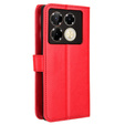 Flip case for Infinix Note 40 Pro, Crazy Horse Wallet, red