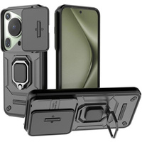 Case for Huawei Pura 70 Ultra, KickStand Camera Lens, black