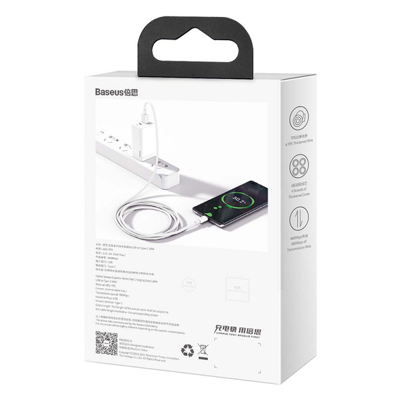 Baseus Superior USB to USB-C 66W cable, 2.0 m, for devices with USB-C