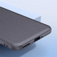 Leather case for Samsung Galaxy S25, leather hybrid, grey