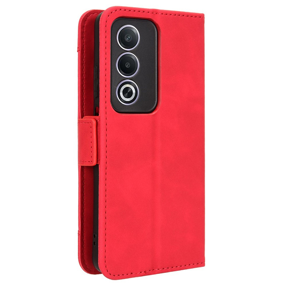 Flip case for Oppo A80, Card Slot, red