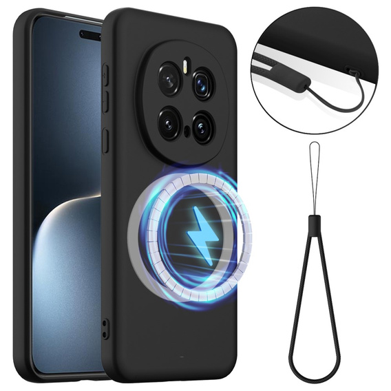 Case for Honor Magic7 Pro 5G, Silicone MagSafe, black