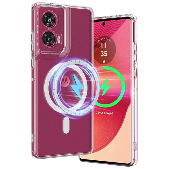 Case for Motorola Edge 50 Fusion, Fusion Hybrid, for MagSafe, transparent