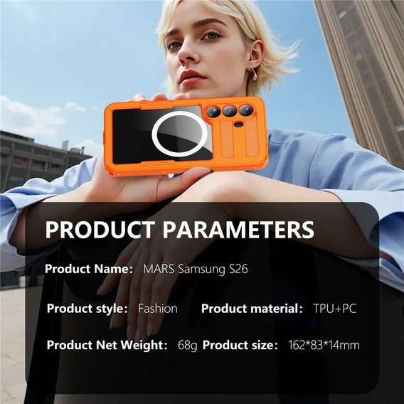 REDPEPPER waterproof case for Samsung Galaxy S26, orange