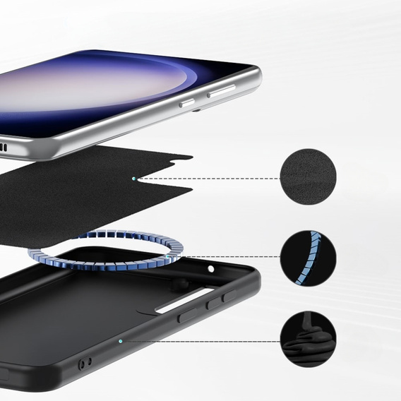 Case for Samsung Galaxy S24, Silicone MagSafe, black