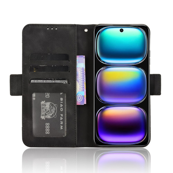 Flip case for Infinix Hot 50i 4G, Card Slot, black