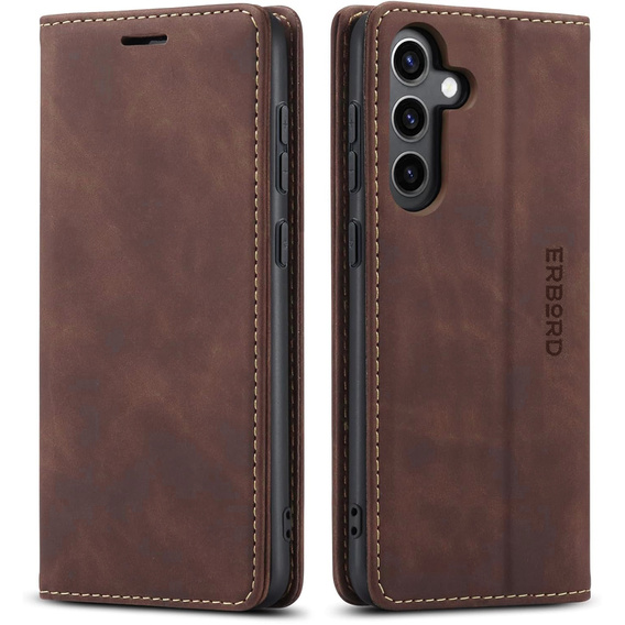 Case for Samsung Galaxy A55, ERBORD Vintage, coffee + Screen Glass