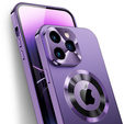 Case for iPhone 13 Pro Max, Dual Glass, for Magsafe, purple