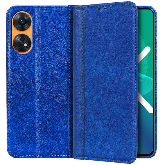 Flip case for Oppo Reno8 T, Split Leather, blue