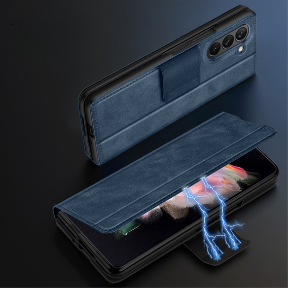 Flip case for Samsung Galaxy Z Fold5 5G, Wallet, blue