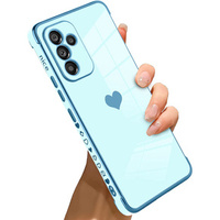 Case for Samsung Galaxy A34 5G, Electro heart, blue