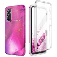Case for Samsung Galaxy A14 4G/5G, Suritch Full Body Marble, purple