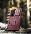 Armored case for Samsung Galaxy S25+ Plus, Dexnor Full Body (Two Frames), red