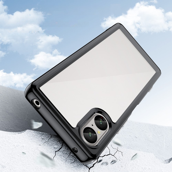 Case for Sony Xperia 5 V, Fusion Hybrid, transparent / black