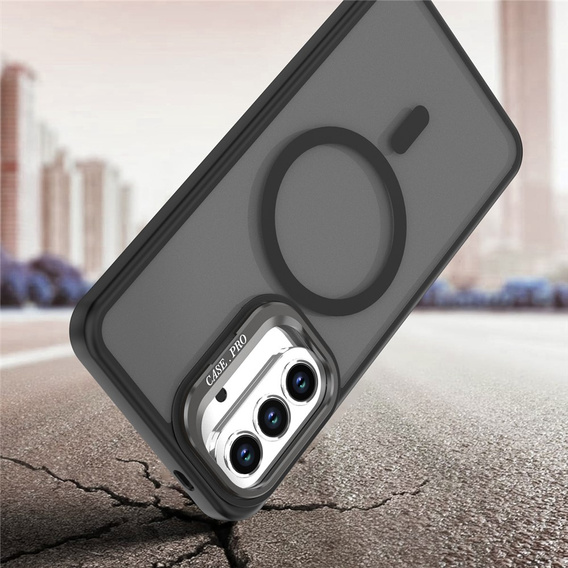 Skin-touch case with MagSafe stand for Samsung Galaxy A37 5G, black