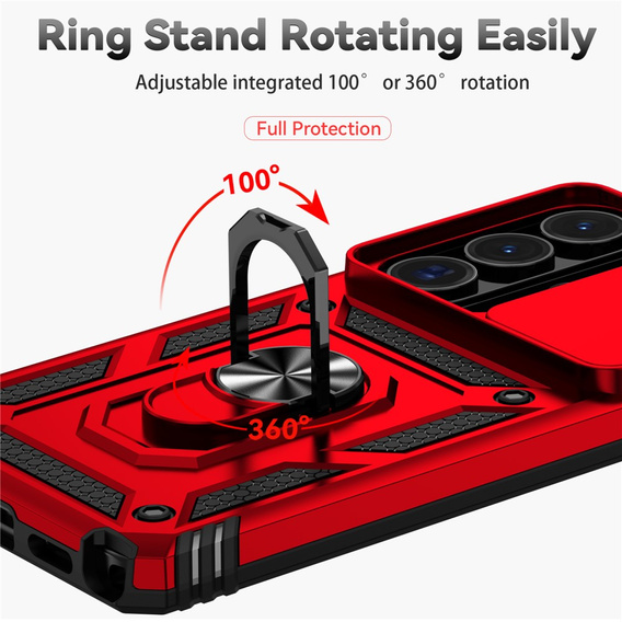 Armoured case with stand and lens cover for Samsung Galaxy S26 Ultra