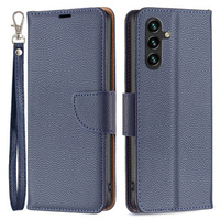 Flip case for Samsung Galaxy A55 5G, Wallet Litchi Leather, dark blue
