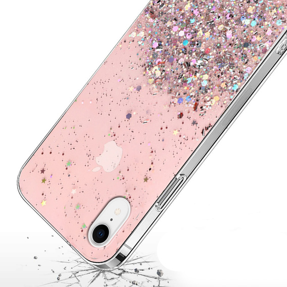 Case for iPhone XR, Glittery, pink