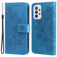 Flip case for Samsung Galaxy A33 5G, Mandala Flower, blue