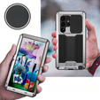 Armored case for Samsung Galaxy S23 Ultra, R-JUST CamShield Slide, silver
