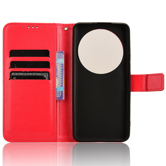 Flip case for Xiaomi 14 Ultra, Crazy Horse Wallet, red