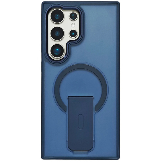 Case for Samsung Galaxy S25 Ultra, Kickstand Matt Case, for MagSafe, blue + Screen protector