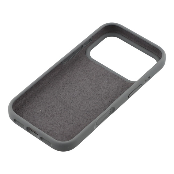 Silicone case for iPhone 17 Pro Max, for MagSafe, anti-shock, grey