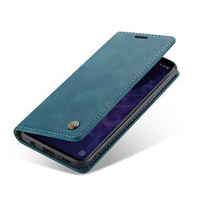CASEME case for Samsung Galaxy S9, Leather Wallet Case, blue