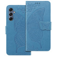 Flip case for Samsung Galaxy M34 5G, Butterfly, blue