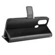 Flip case for Motorola Moto E20/E30/E40, Crazy Horse Wallet, black