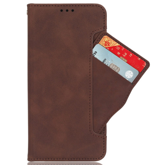 Flip case for Motorola Moto G24 / G24 Power / G04, Card Slot, brown
