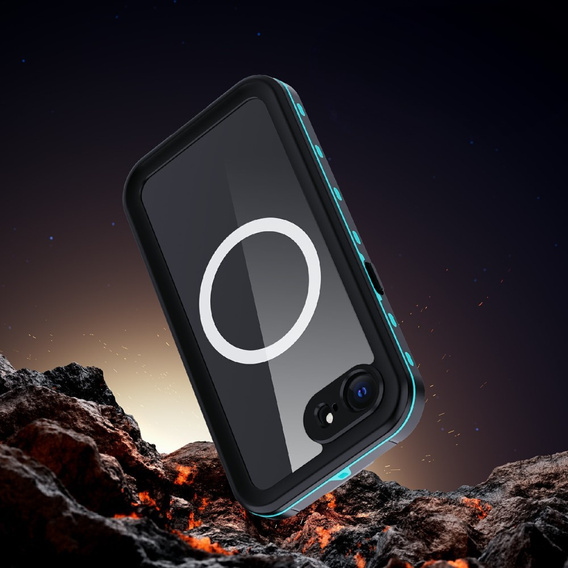 Waterproof case for iPhone 16E, Redpepper, for MagSafe, blue