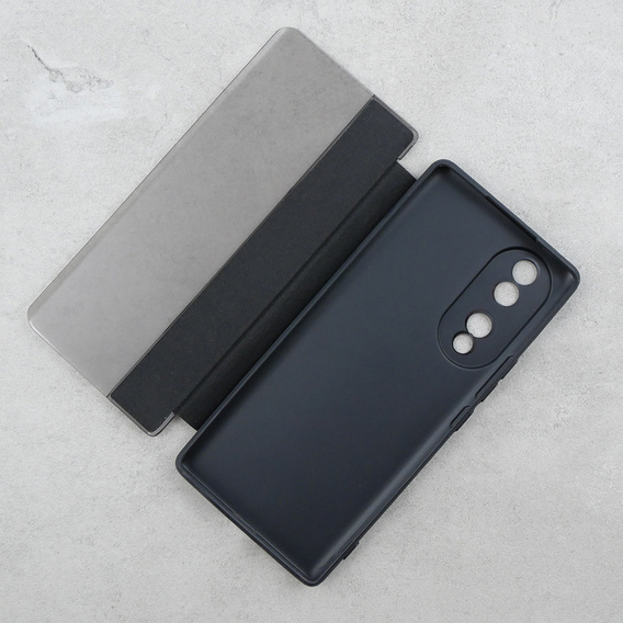 Flap case for Honor 70 5G, Side View, black