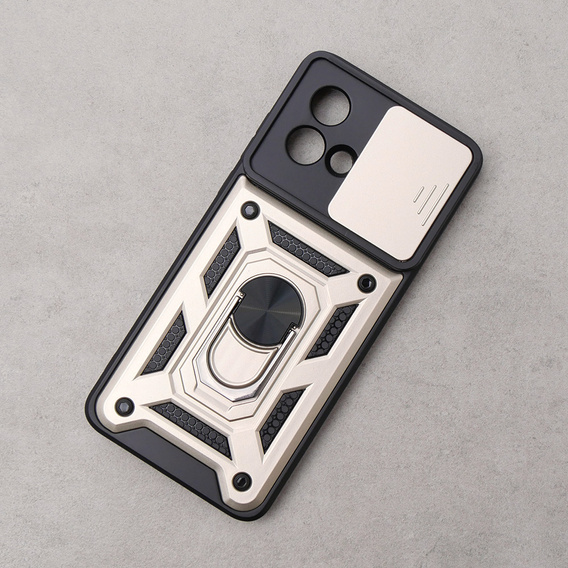 Case for Motorola Moto G84 5G, CamShield Slide, gold