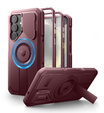 Armored case for Samsung Galaxy S25+ Plus, Dexnor CamProtect MagSafe, red (Two frames)